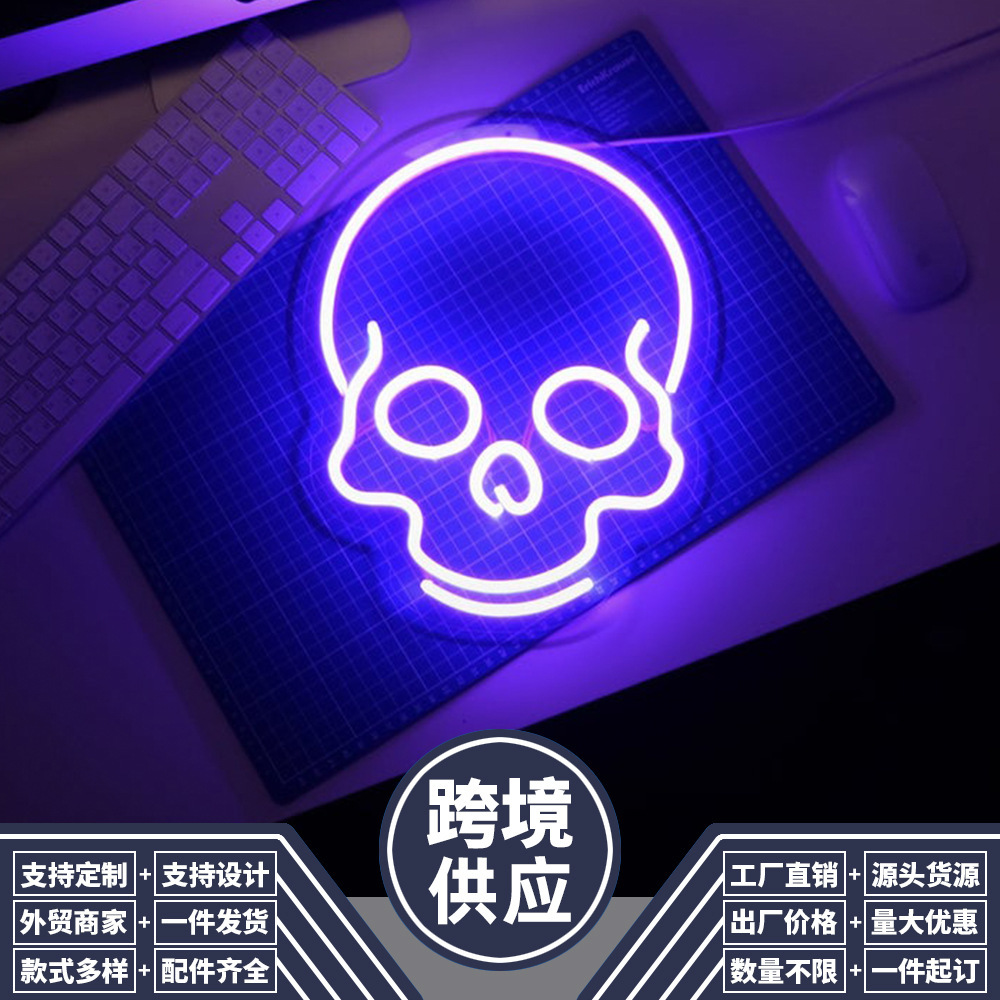 "Hallow Neon Skull hình bóng ma"