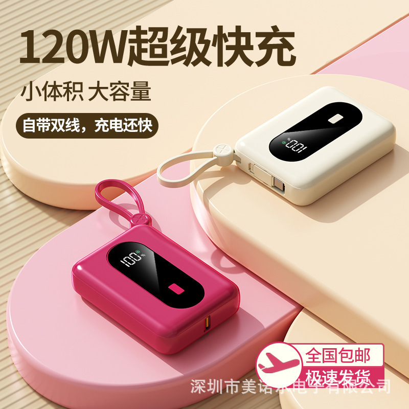 Auto-wire mini-chargers super fast 10,000 milligrams of small and fast mobile power customized