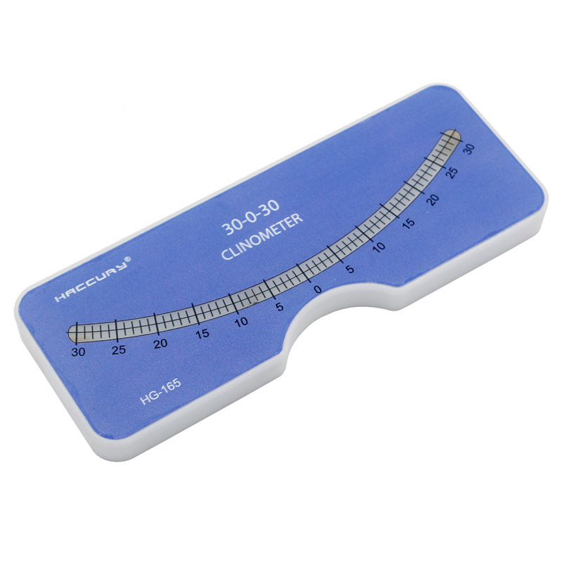 The spinal instrument blue plastic at a horizontal angle, the steel plume sloper, and the oscillation range is positive and negative at 30 degrees.