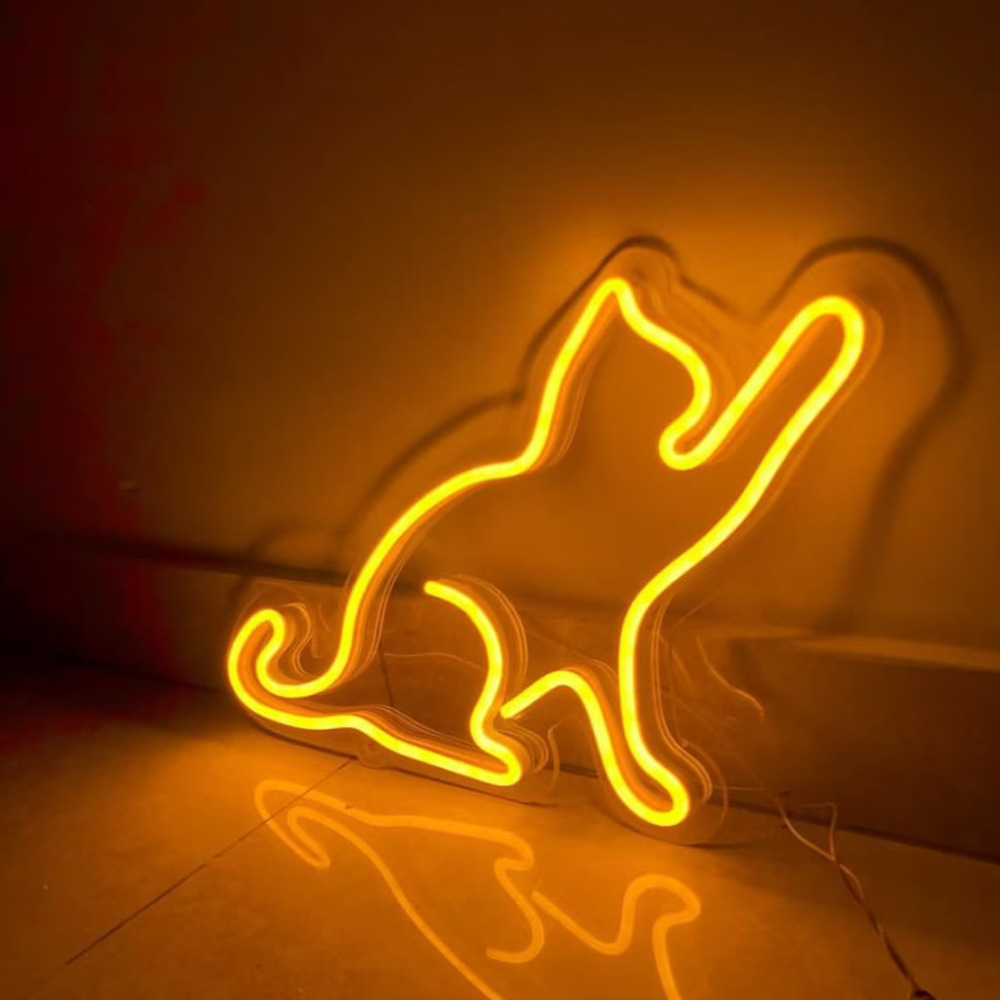Tiệm mèo kiểu neon đã vượt qua biên giới với đèn trang trí phòng trẻ em 12 v đèn Yakla.