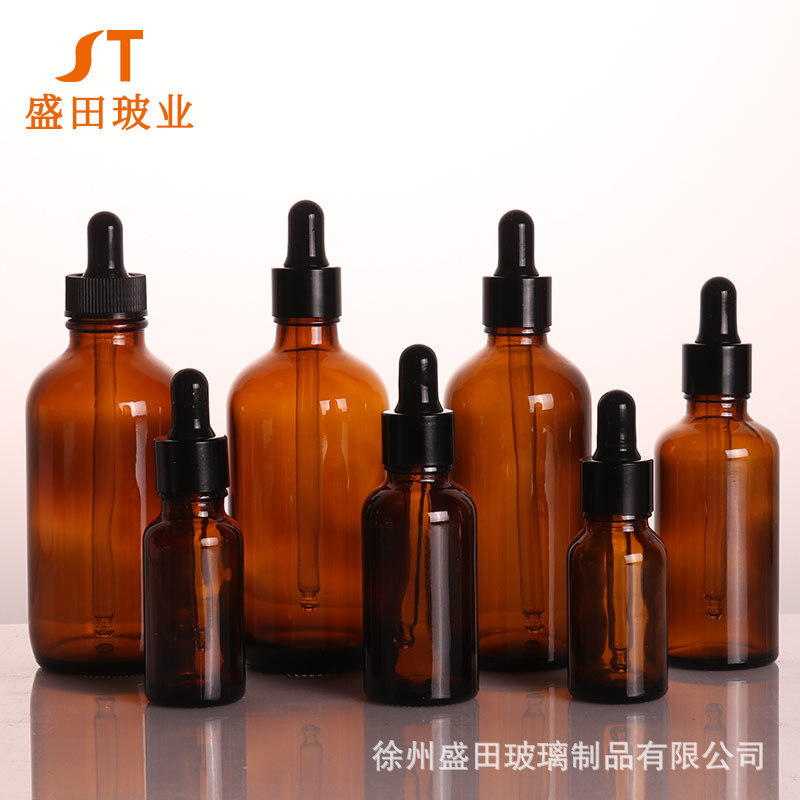 茶色精油瓶30ml膠頭滴管瓶空瓶化妝品分裝樣品滴管瓶批發便攜滴瓶