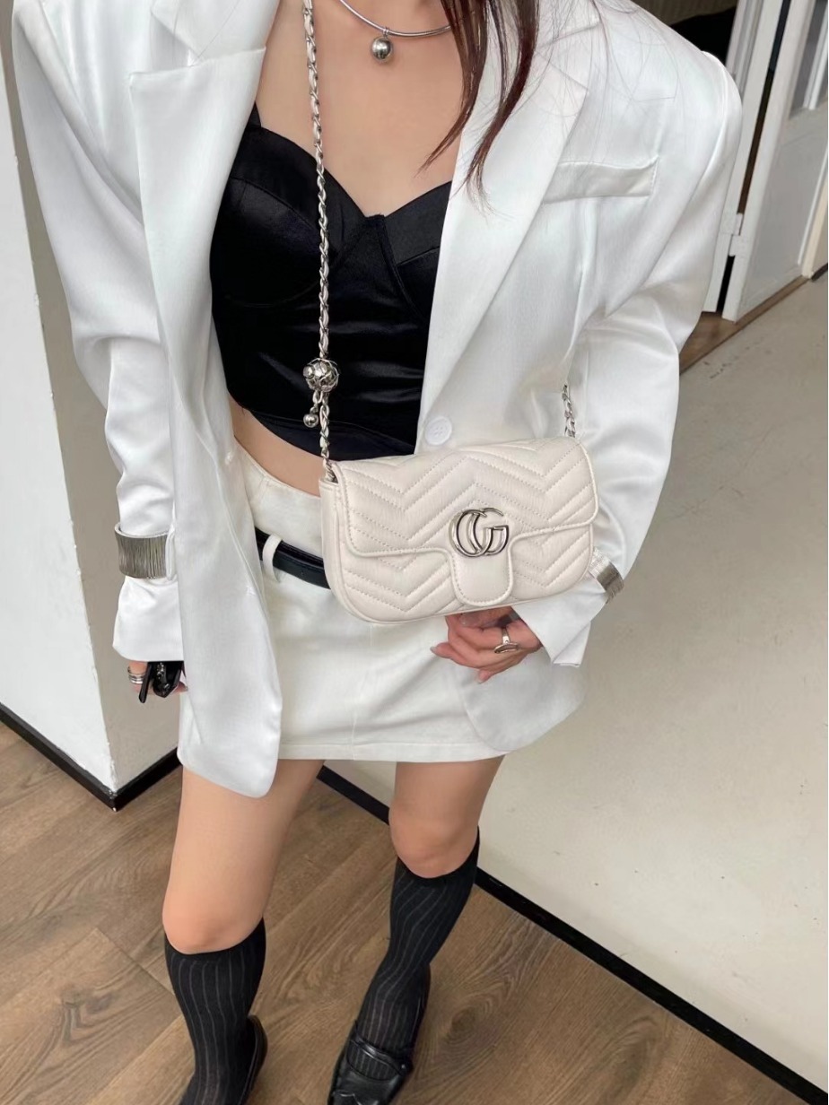 Chain bag girl, 2024 summer new, small, one-shoulder-tip bag.