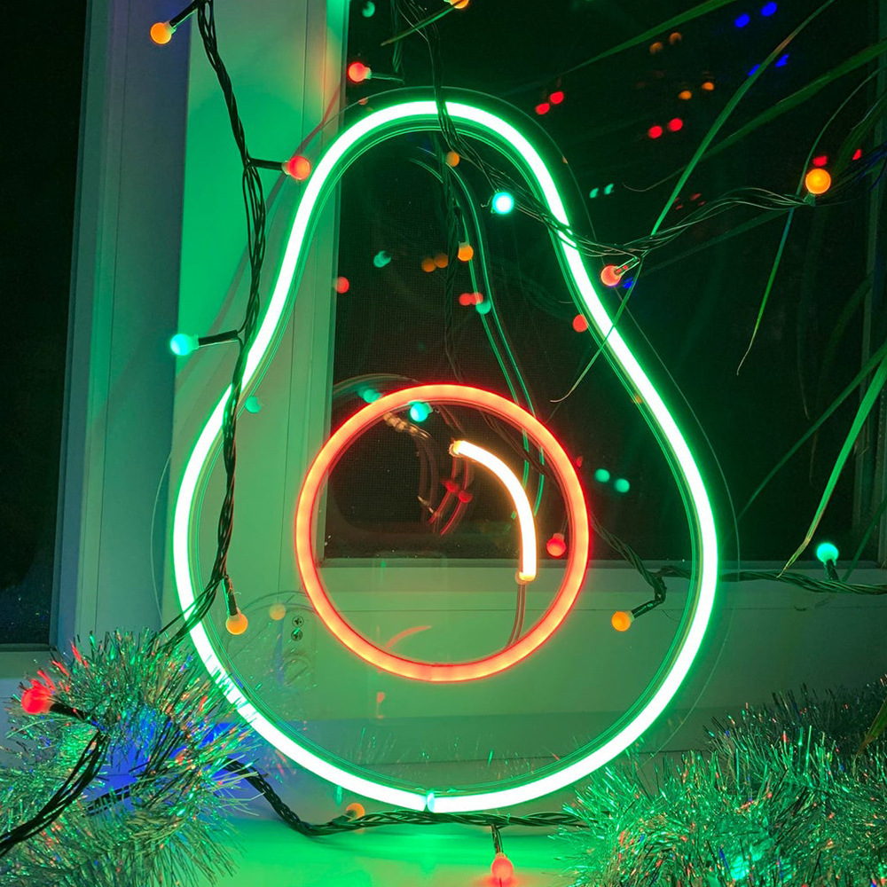 Đèn neon trái cây, thực phẩm rau quả, đèn trang trí nhãn hiệu bên kia biên giới Amazon