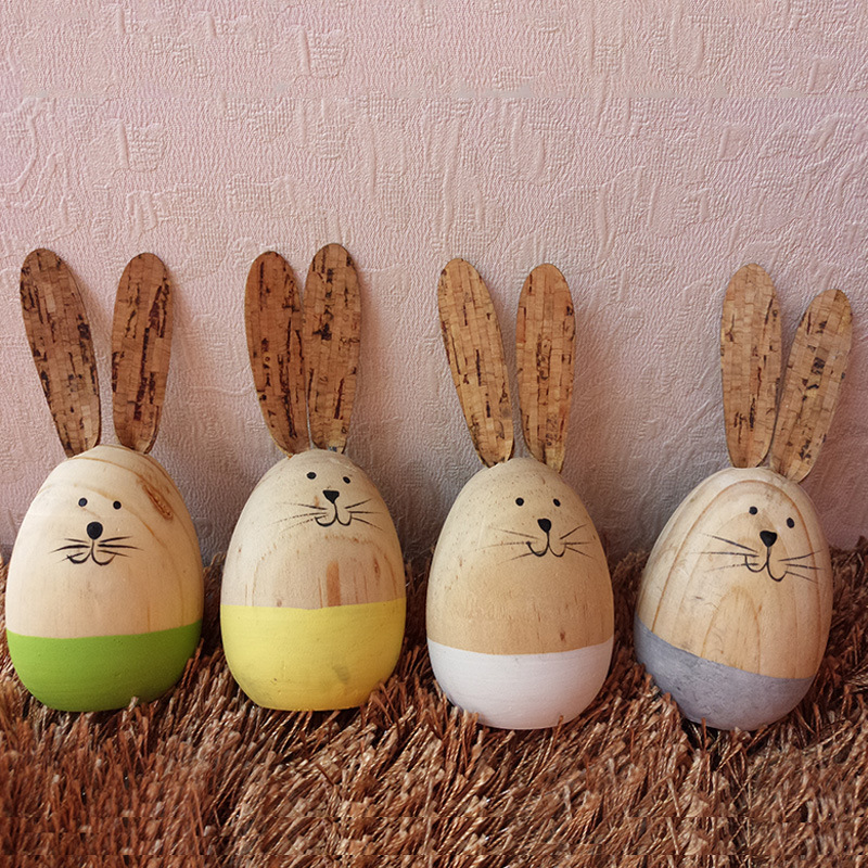 Creative cartoon wood Easter.