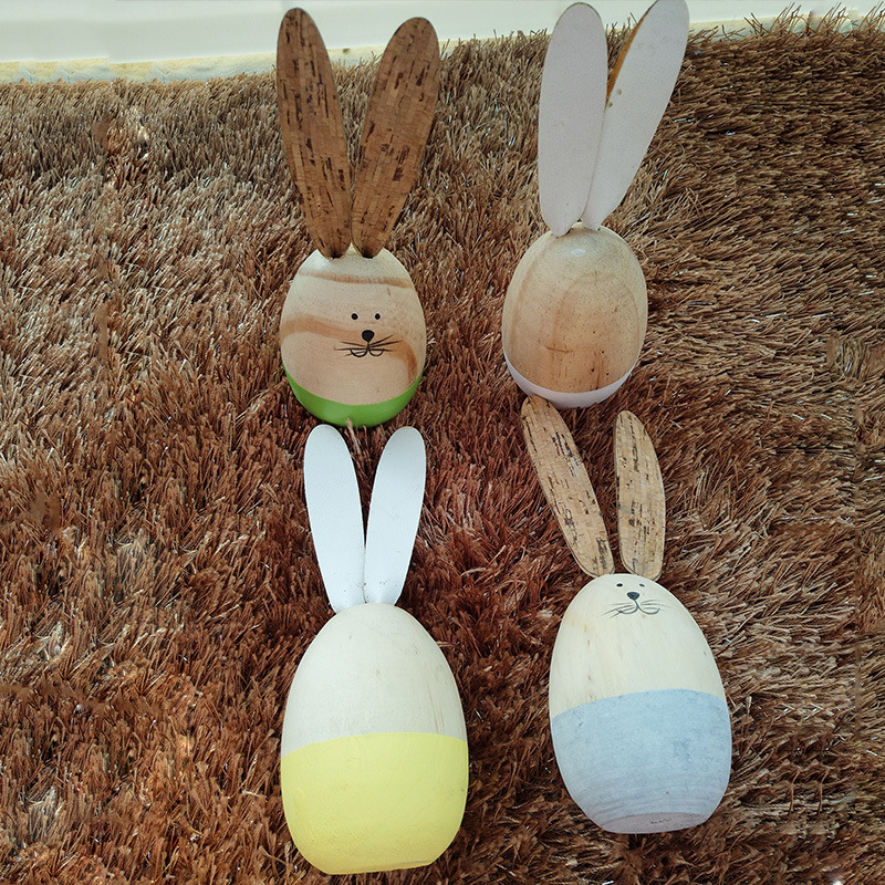 Creative cartoon wood Easter.