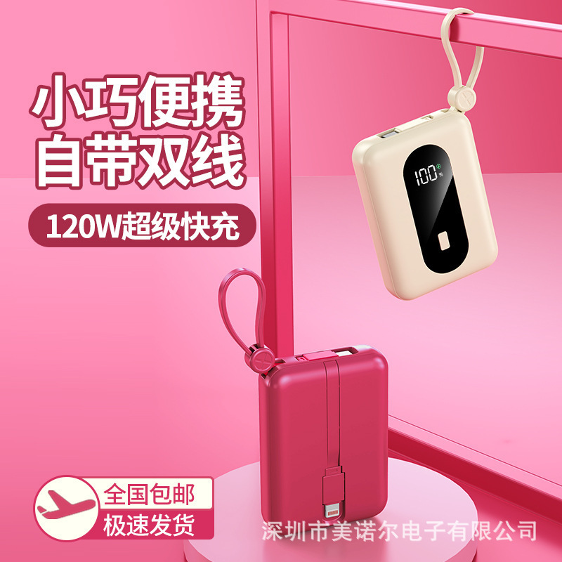 Auto-wire mini-chargers super fast 10,000 milligrams of small and fast mobile power customized