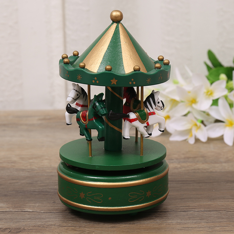 Ideas birthdays, carousel music box decorations, cakes, wooden music box troupe presents.