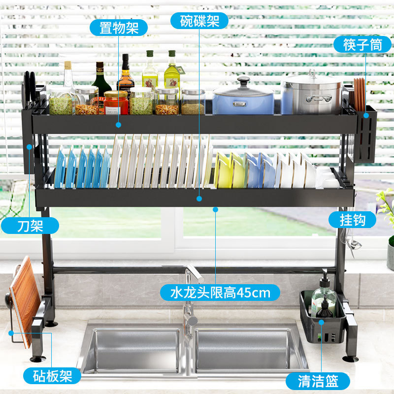 Nhà bếp rửa mặt bằng vải dầu cho tủ rửa chén nhiều tầng