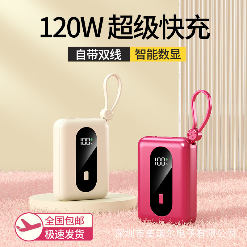 Auto-wire mini-chargers super fast 10,000 milligrams of small and fast mobile power customized