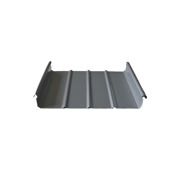 Aluminium magnesium sheet on the roof, low and high on the side, and a fluorocarbon coated aluminium magnesium housing panel.