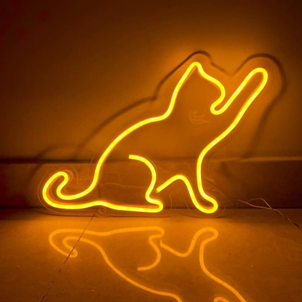 Tiệm mèo kiểu neon đã vượt qua biên giới với đèn trang trí phòng trẻ em 12 v đèn Yakla.