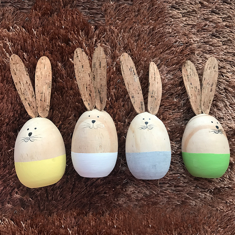 Creative cartoon wood Easter.