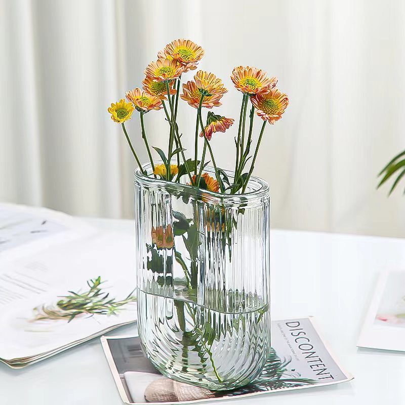 Nước hoa Redinspho cho phòng khách xanh lá cây trang trí, chai thủy tinh trong suốt