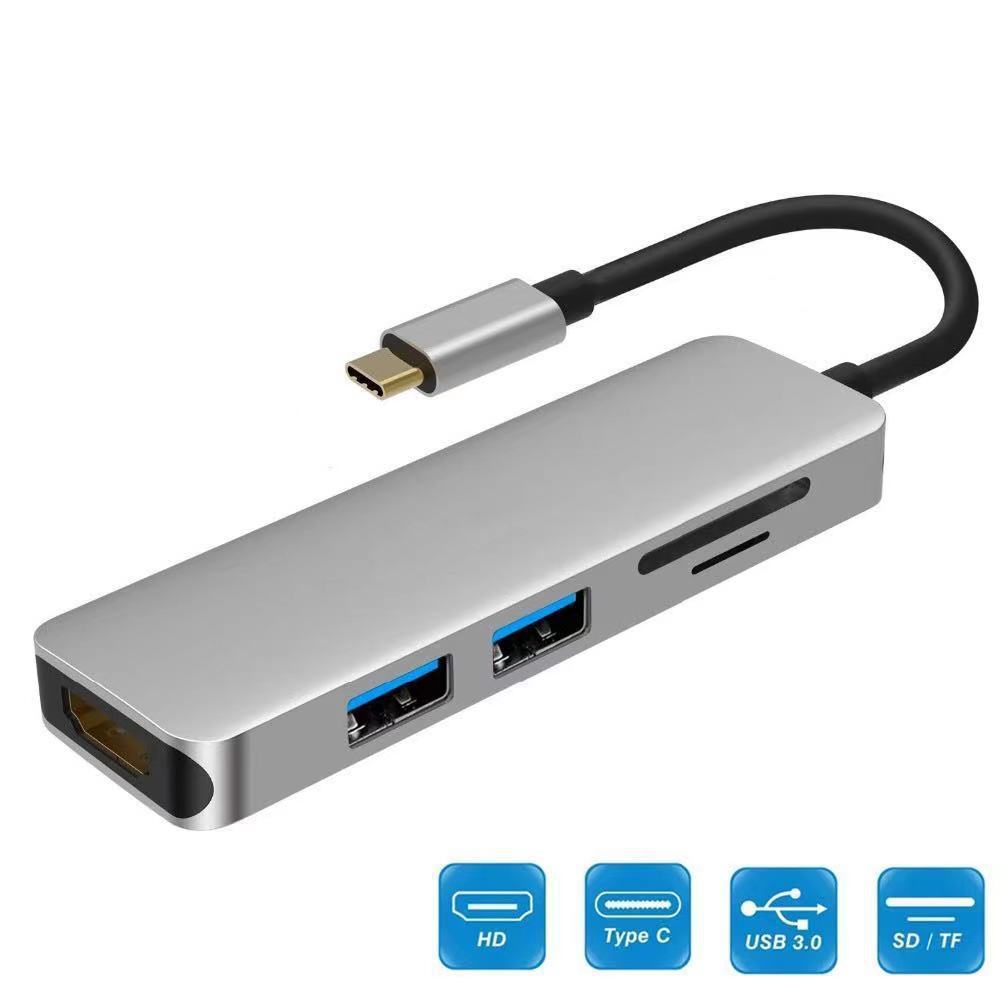 TYPE-C to HDMI+TF/SD+2USB.3.0.