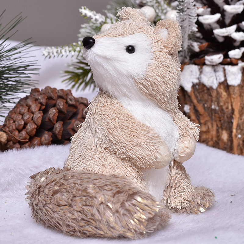 Cross-border, Christmas decorations, botched, natural squirrel dolls, Christmas presents.