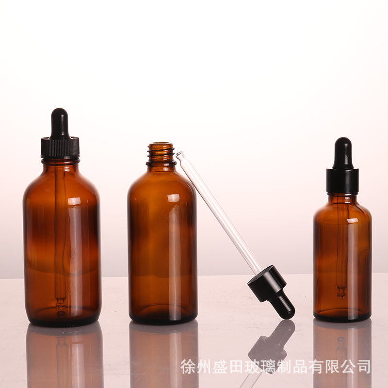 茶色精油瓶30ml膠頭滴管瓶空瓶化妝品分裝樣品滴管瓶批發便攜滴瓶