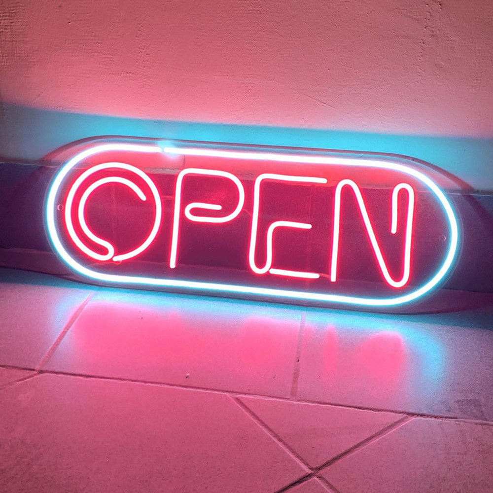 Led Neon Lantern Mở cửa bên ngoài nhà hàng đèn chùm để trao đổi