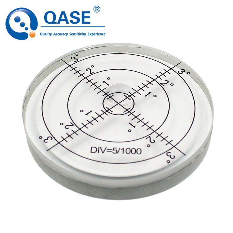 HACCURY迷你小型全玻璃万向水平仪水平泡水平珠尺寸60x10