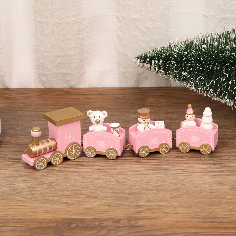 Christmas decorations, Christmas wooden little train holiday window-shows, wood crafts.