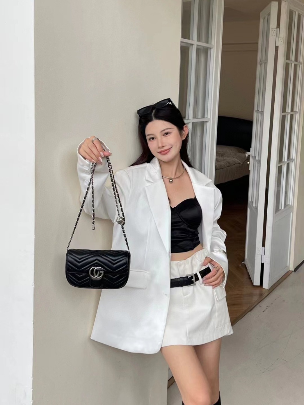 Chain bag girl, 2024 summer new, small, one-shoulder-tip bag.