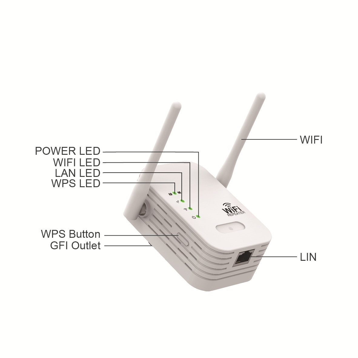 2021 new double antenna repeater wirelesswifi signal amplifier through wall router 4 antenna factory