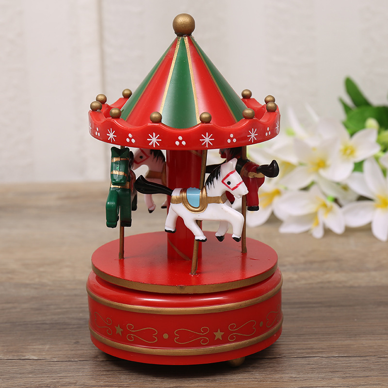 Ideas birthdays, carousel music box decorations, cakes, wooden music box troupe presents.