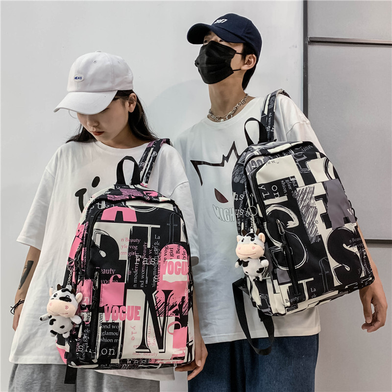 In 2021, the new school bag was a popular Korean student couple's school nylong computer bag for boys.