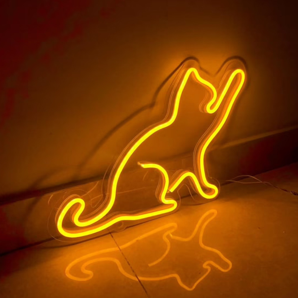Tiệm mèo kiểu neon đã vượt qua biên giới với đèn trang trí phòng trẻ em 12 v đèn Yakla.