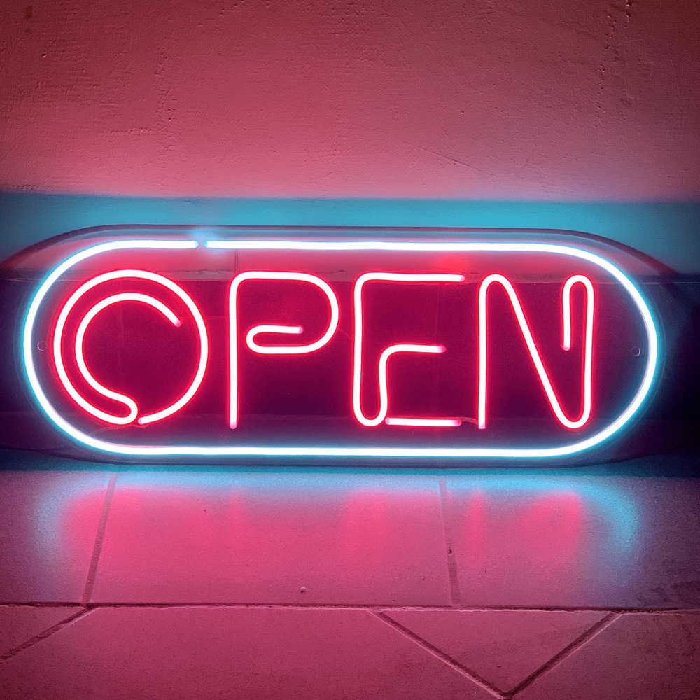 Led Neon Lantern Mở cửa bên ngoài nhà hàng đèn chùm để trao đổi