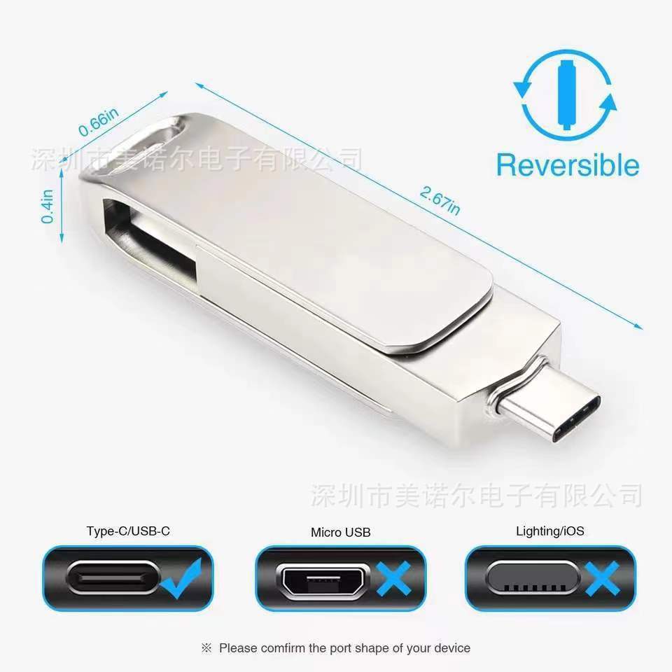 Cross-border Metal 64g Type-C usb 3.0-volume metal shell spin-off compact disk