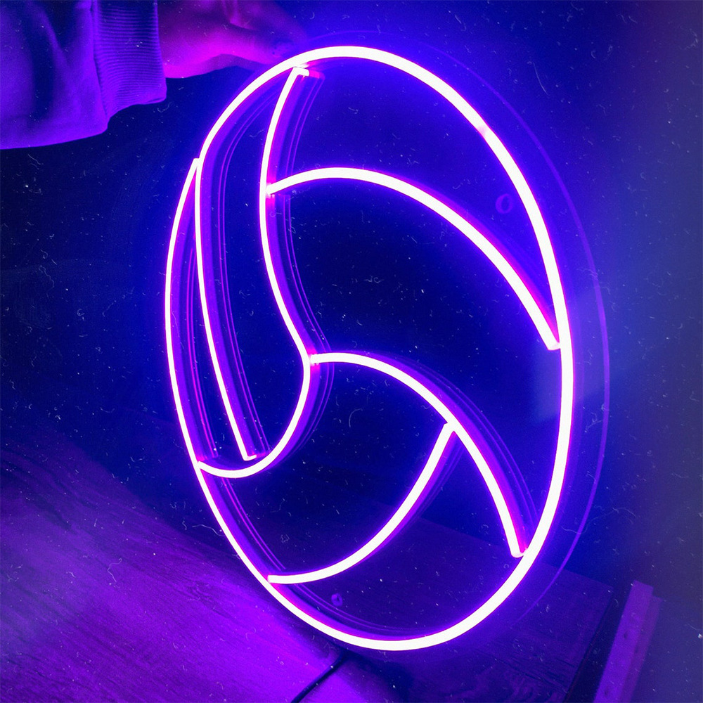 Ied Neon Volleyball Light Club, máy gia tốc, sáng tạo, hàng chéo.