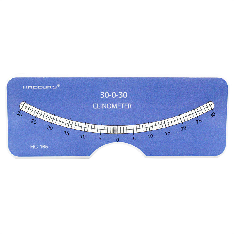 The spinal instrument blue plastic at a horizontal angle, the steel plume sloper, and the oscillation range is positive and negative at 30 degrees.