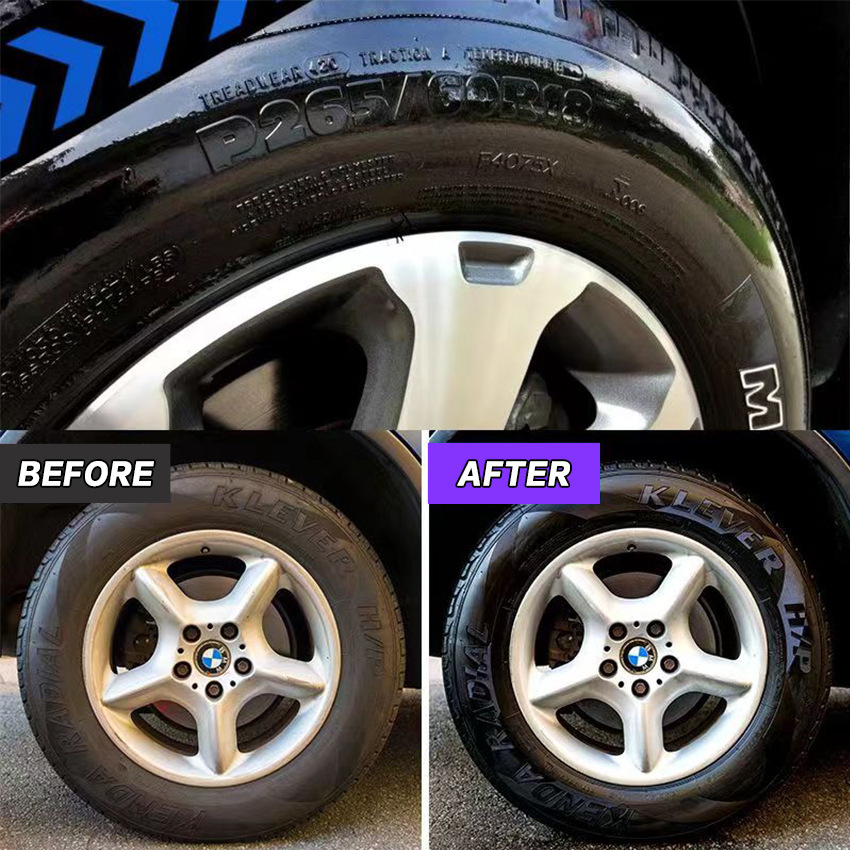 Light maintenance of car tire plating membrane tyre light agent to clean car tire black to stain liquid