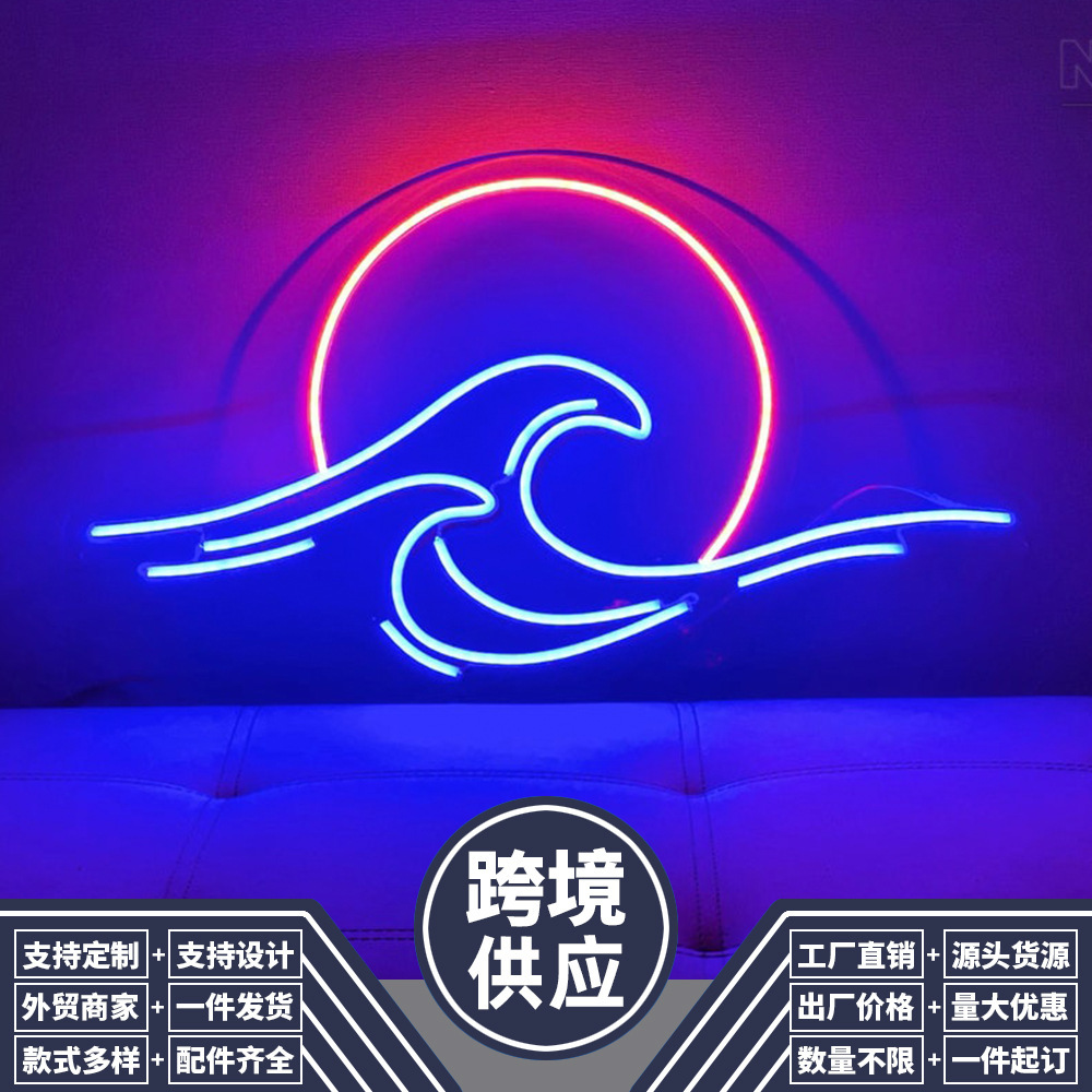 Công việc thương mại nước ngoài chuyên về ánh sáng sáng sáng tạo của phòng trang trí tường nền lãng mạn kiểu neon