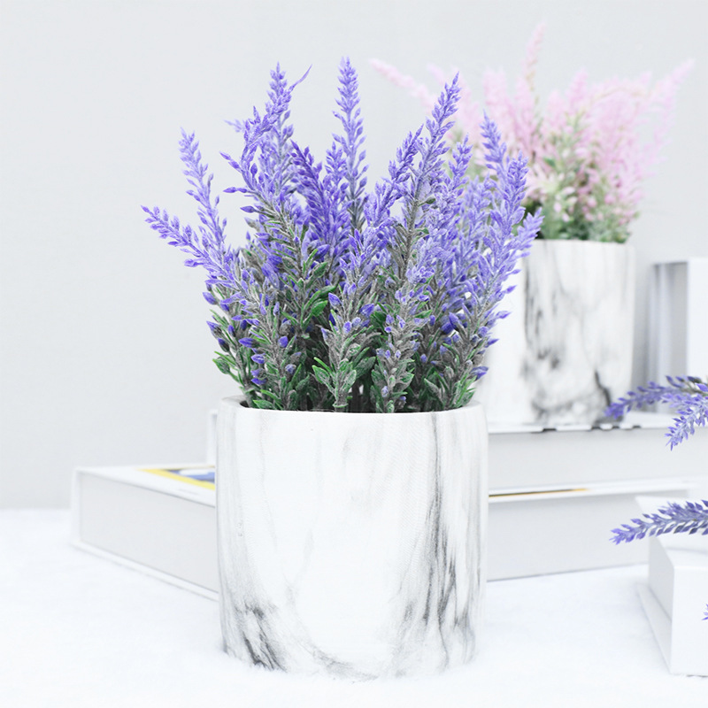 The Amazon Home Decoration, the living room lavender imitation of a marble plant, the desktop fake green plant.