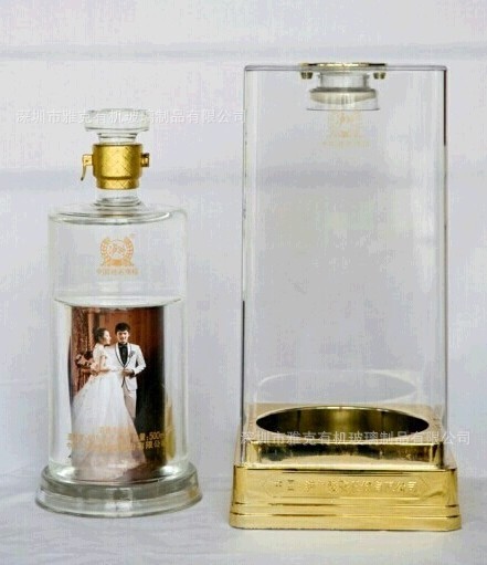 Transparent wine box, bottle wrapper box, white wine box, Akree packaging box, organic glass mask.