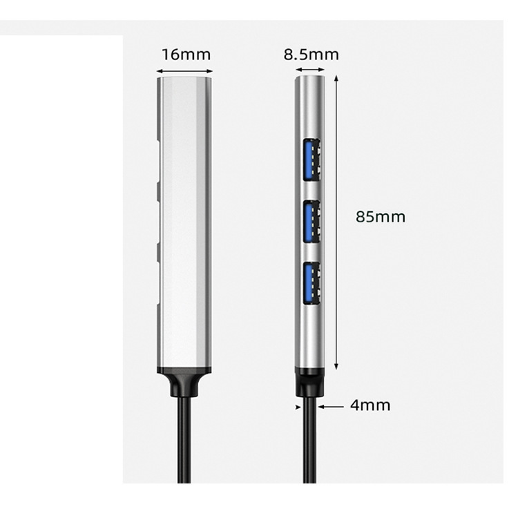 Plant supply type c USB HUB brancher, towed four hubs extension, USB extension