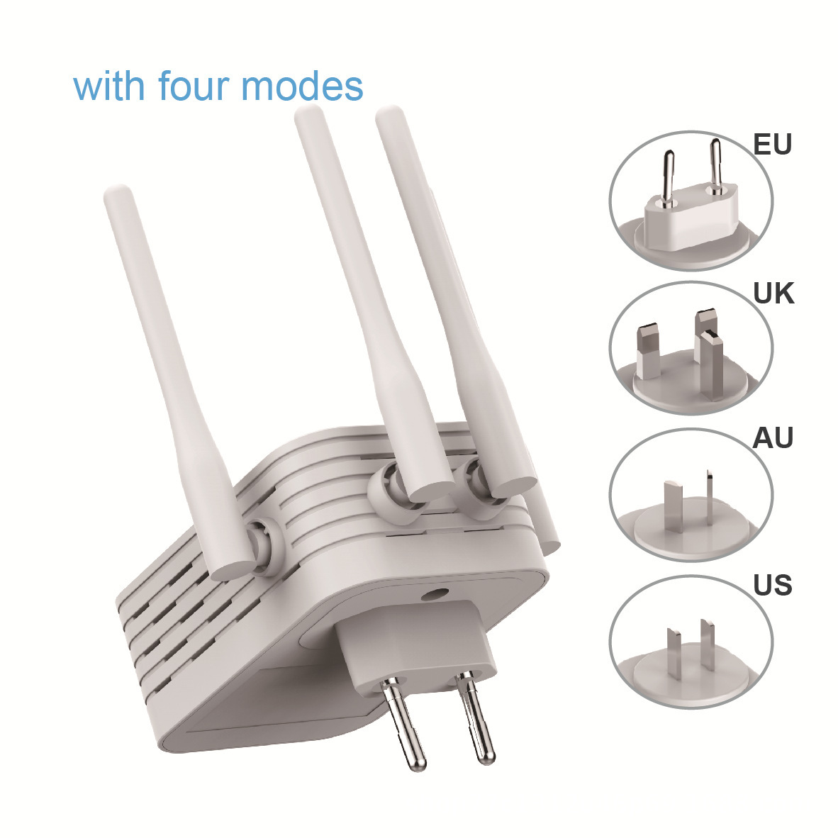 2021 new double antenna repeater wirelesswifi signal amplifier through wall router 4 antenna factory