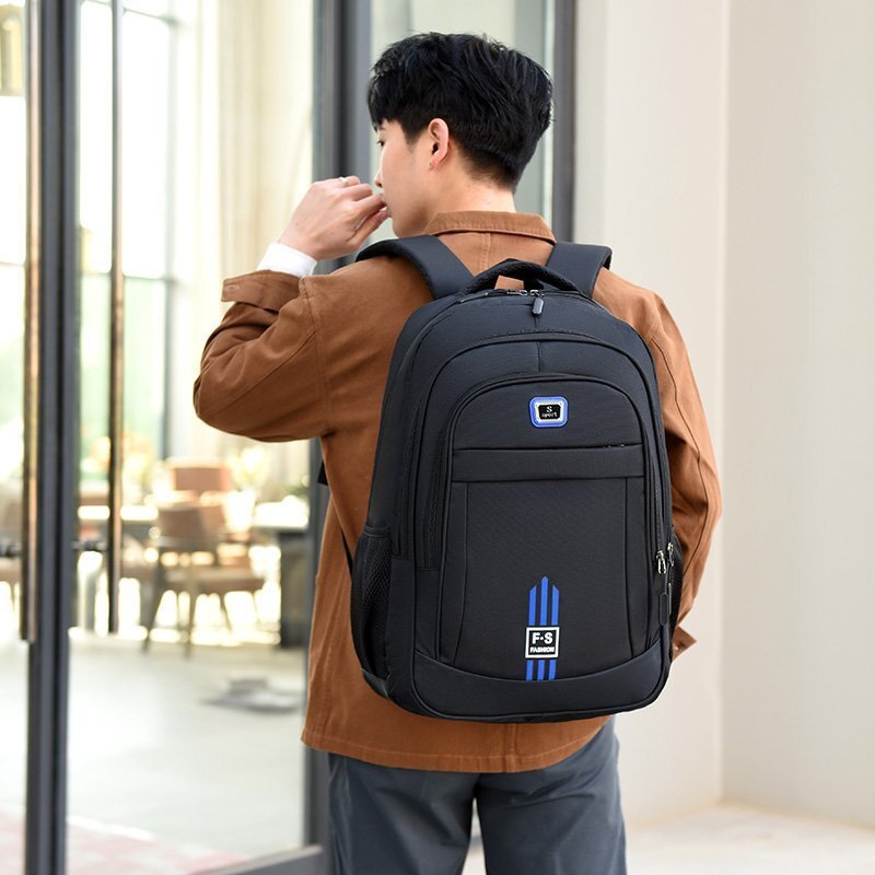 New 2021 tide-recreational double-shouldered usb-charged business backpack, high-capacity business travel computer kit