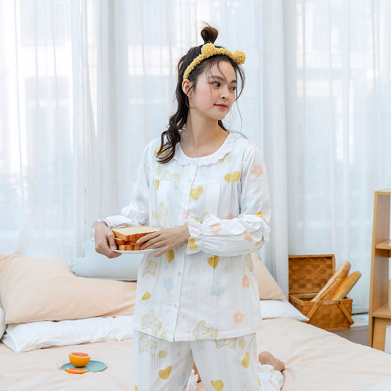 Mùa hè mới, hoạt hình, quần lọt khe, quần áo ngủ dài.
