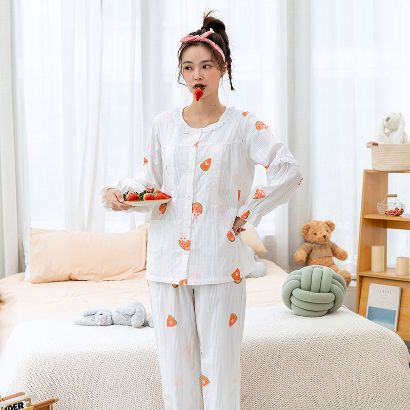 Mùa hè mới, hoạt hình, quần lọt khe, quần áo ngủ dài.