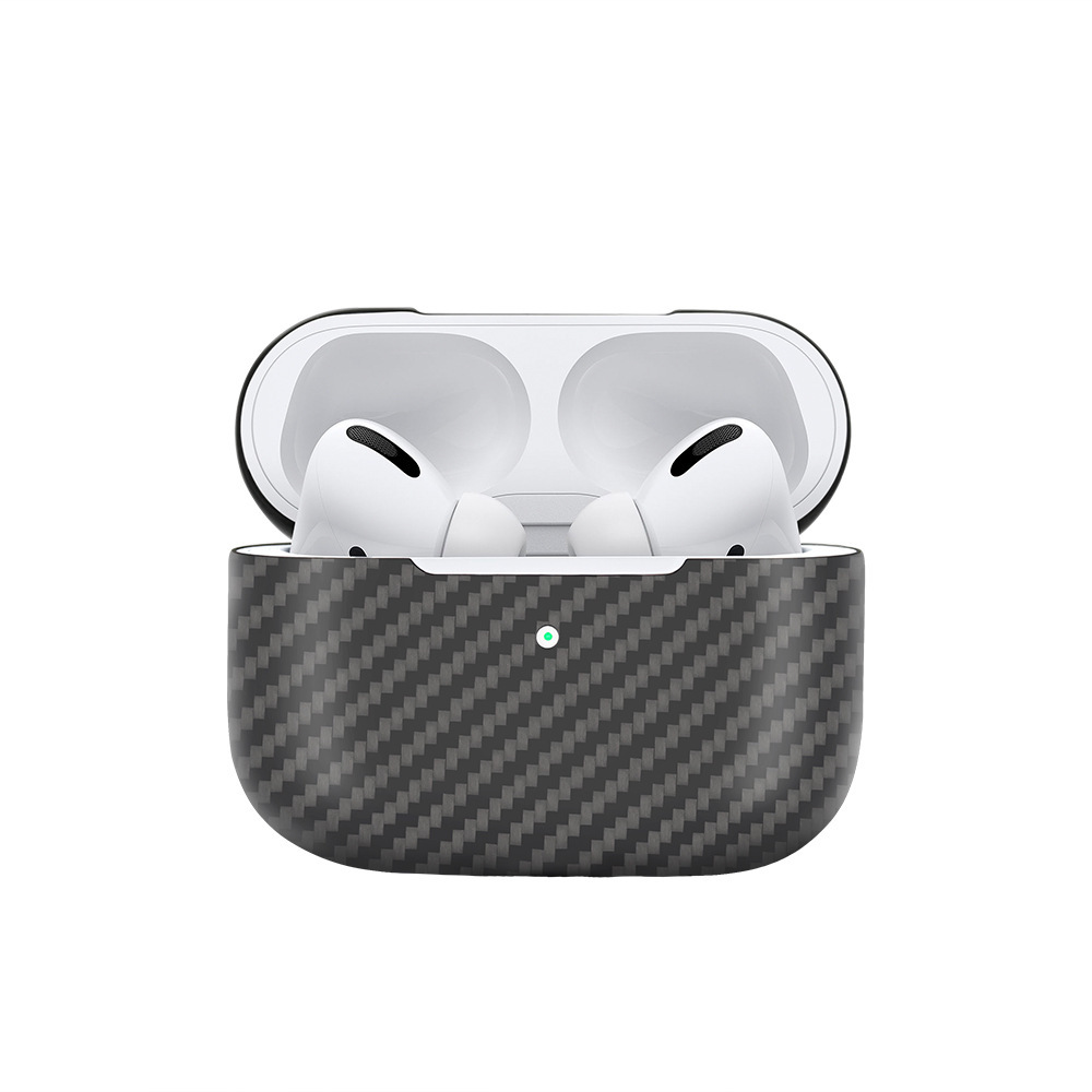 สําหรับ Apple Air pods 3 คาร์บอน Fibre Headphone, Fireles Blute Headbox, เงินสด