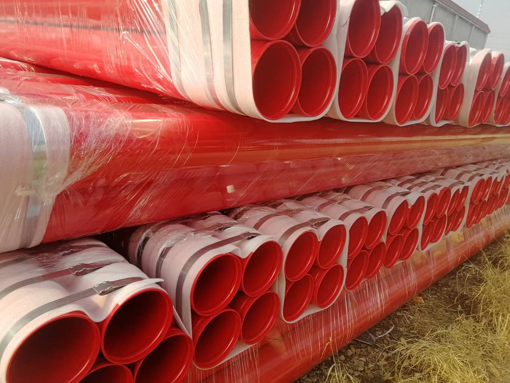 Fire-painted steel plant DN100 water pipes