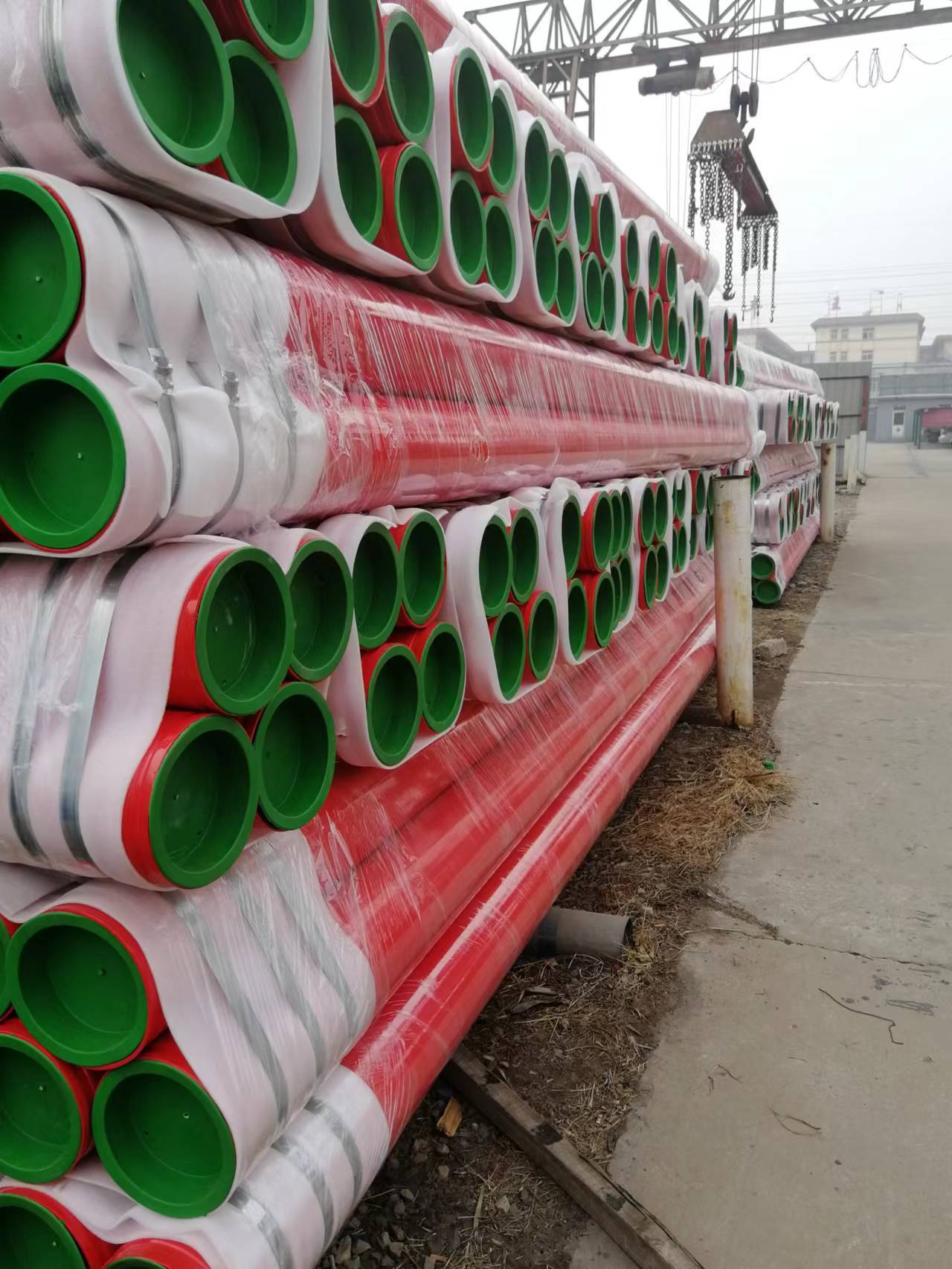 Fire-painted steel plant DN100 water pipes