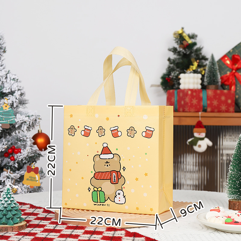 "Christmas children ' s kindergarten gift hand-held waterproof gift bag apple candy snack bag"