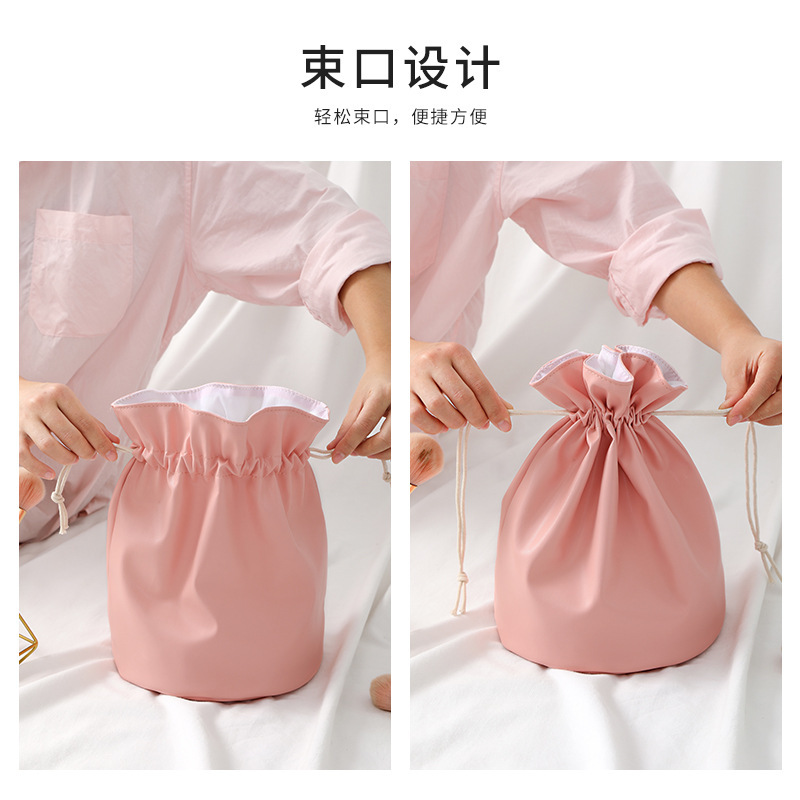 PU-skin-skin make-up bag, LOGO large-volume girl, take a leather-washing bag and take a bag.