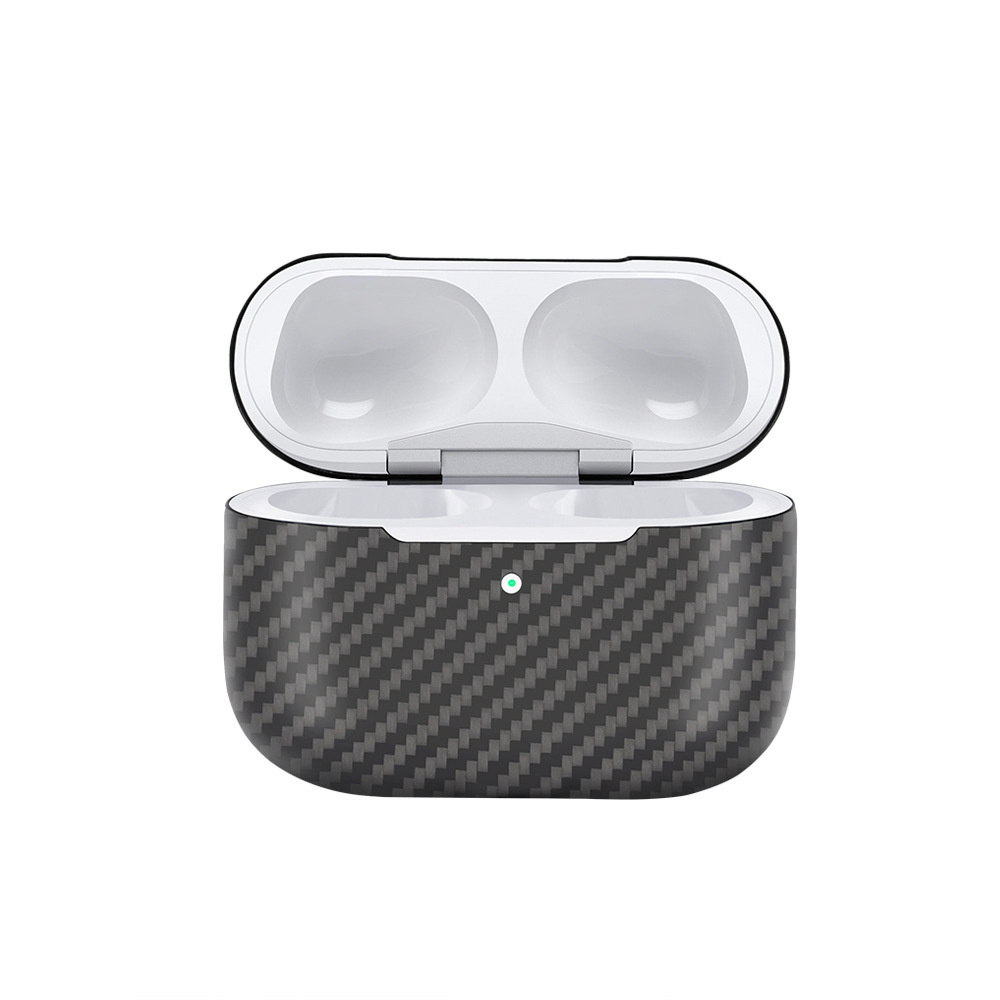 สําหรับ Apple Air pods 3 คาร์บอน Fibre Headphone, Fireles Blute Headbox, เงินสด