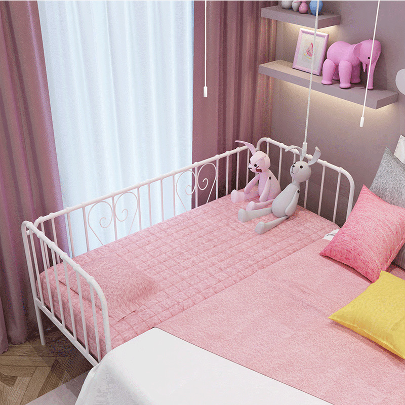 Customized: Iron-coated children's bed, widening the small bed, sofa-bed girls by the big bed.