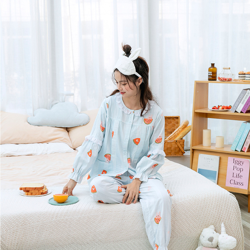 Mùa hè mới, hoạt hình, quần lọt khe, quần áo ngủ dài.