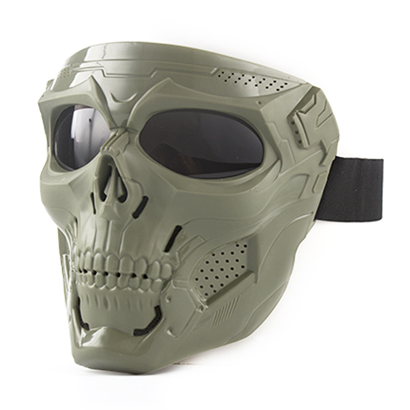 Skull windshield, outdoor sports with glasses.